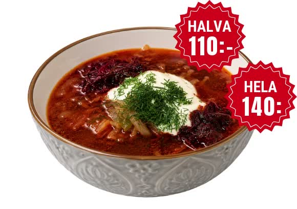 Borsh, priset visas i bilden