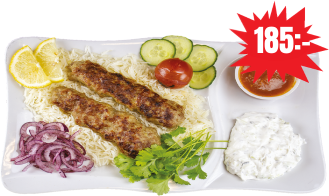 Shish kebab, priset visas i bilden