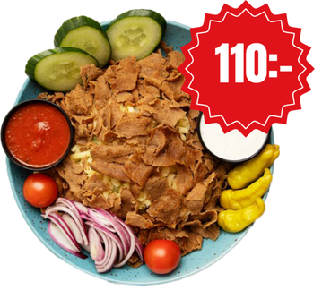 Kebabsallad, priset visas i bilden